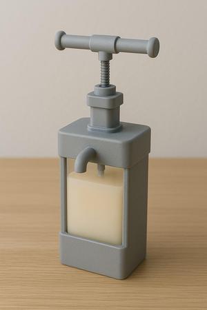 3D Model of Manual Liquid Soap Dispenser – Screw-Press Type