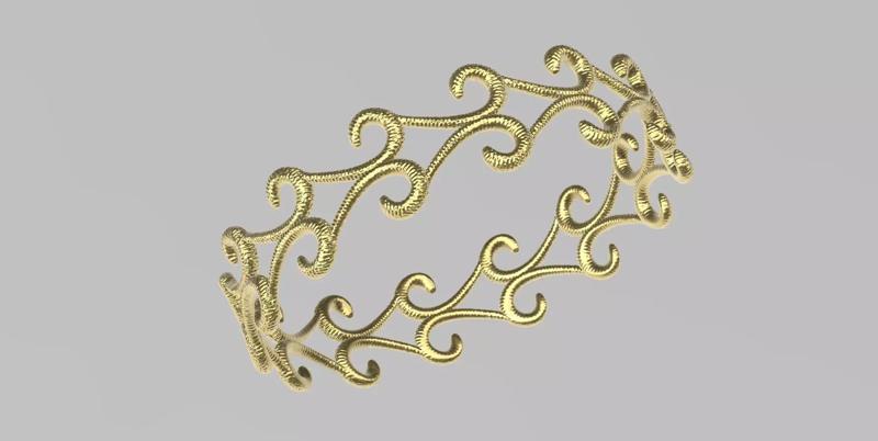 TEXTURED BANGLE STL VERIFIED