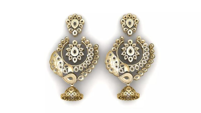 Stylish Women Fashion Earring 3d printable Model