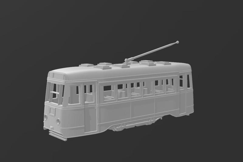 1947 Lisbon tram. Scale 1:87