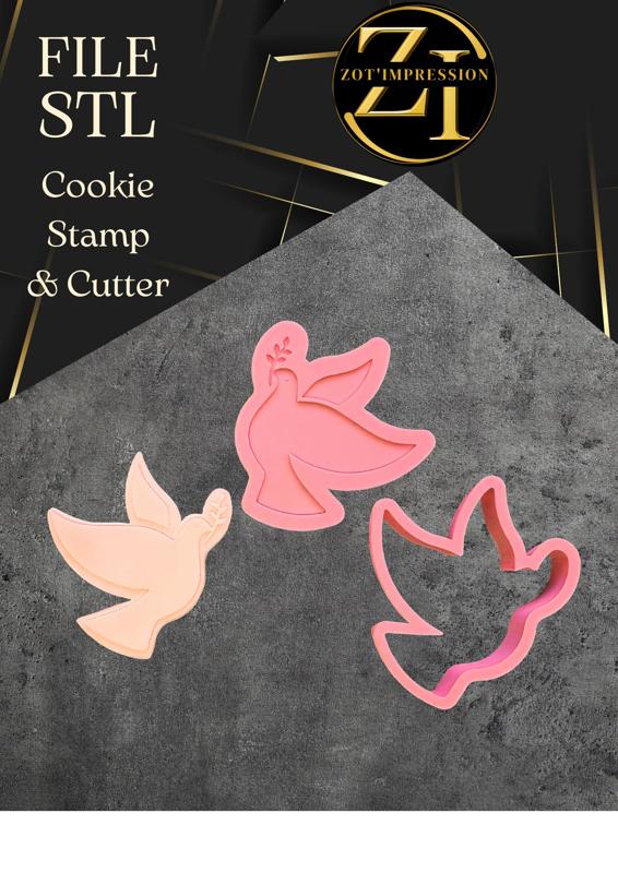Dove stamp & cookie cutter