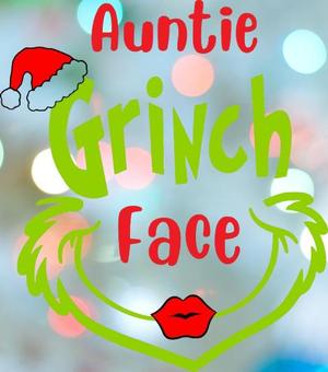 Christmas Auntie Grinch Face  Stamp Set
