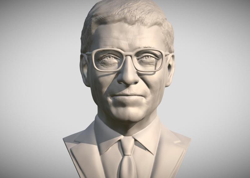 Bill Gates bust for 3D printing
