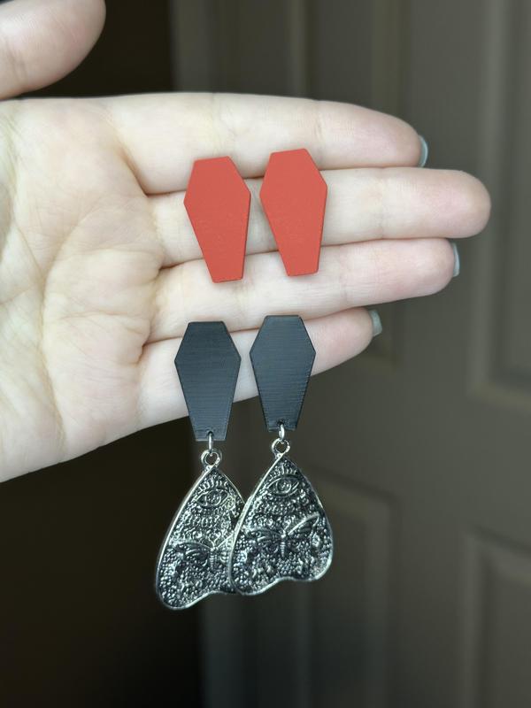 Coffin Stud Earrings Goth Alt Jewelry
