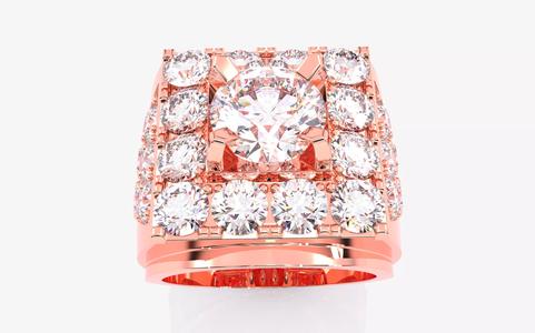 Mens Solitaire Ring 3dm stl renders details