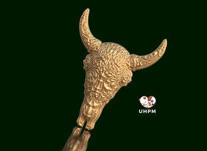 Elegance in Nature: Deer Skull Floral Sculpture