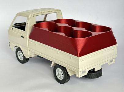 WPL D12 Suzuki Carry Kei Truck 3D printed Thirst quenching logistics device (6 Pack Holder)
