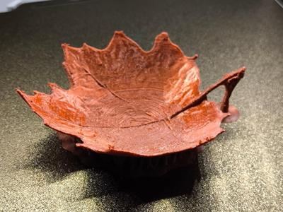 Autumn Leaf Flat Decorative Wood Bowl 2