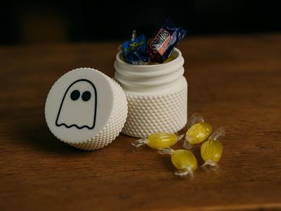Halloween Candy Threaded Container