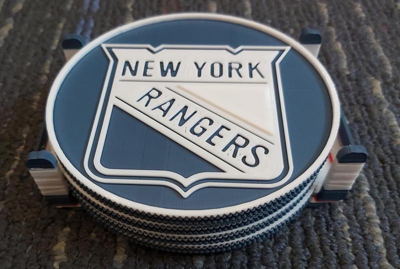 NYR Coaster Set & Home Ice Rink Holder