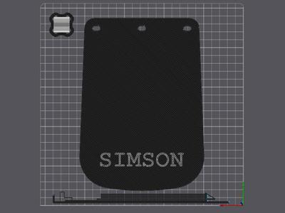 Splash guard with Simson lettering