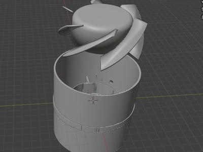 Duct Vent D100, Full Assembly