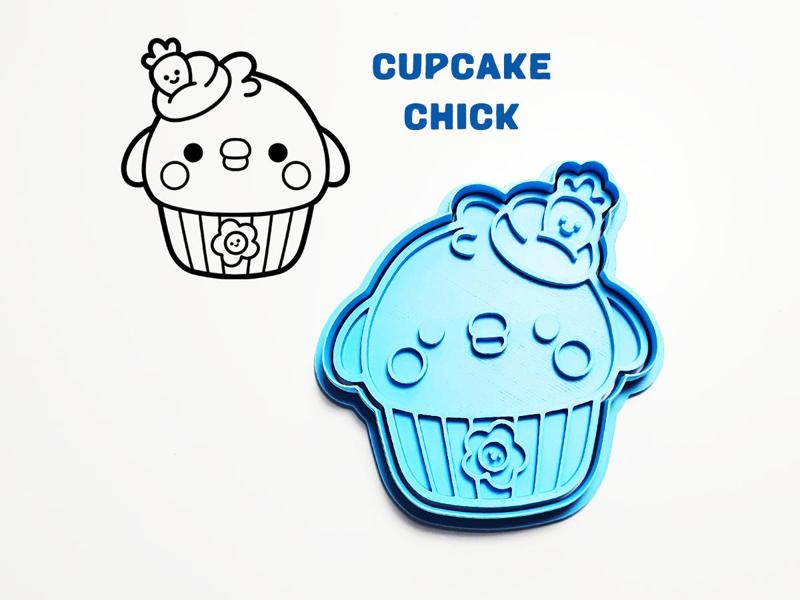 Chick Cupcake Cookie Cutter / Stamp