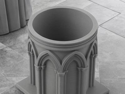 Gothic Column Planter/ Pen Holder – Support-Free 