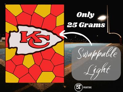 Kansas City Chiefs light (swappable glass)
