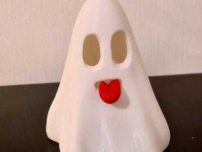 Ghost with its tongue sticking out
