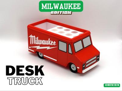 Milwaukee desk truck organizer pen holder