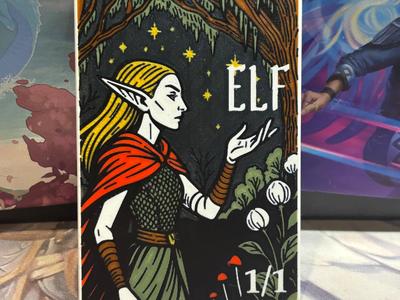 Magic: The Gathering Custom Art 1/1 Elf Token