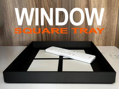 Modern Windowpane Square Beveled Tray