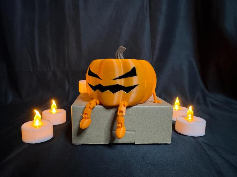 Pumpkin with articulated legs - Halloween