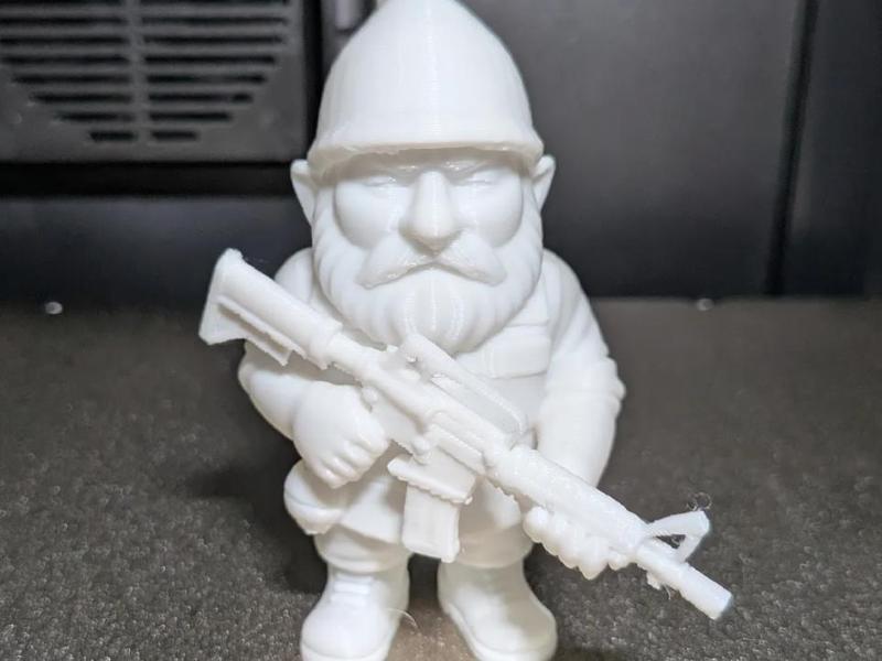 Military garden gnome