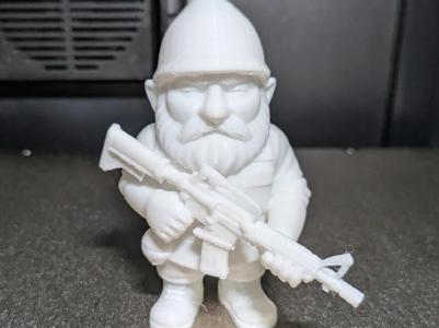 Military garden gnome