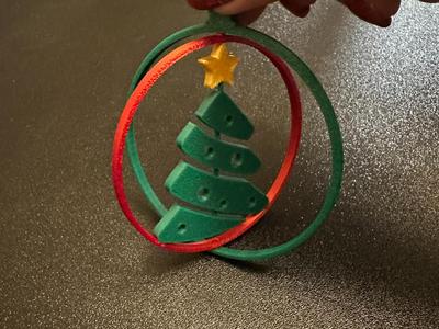 Spinning Christmas Tree in a Ring