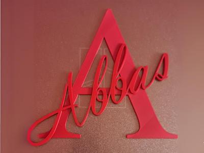 Door Sign "Abbas" – 2-Color, 6 mm Thick