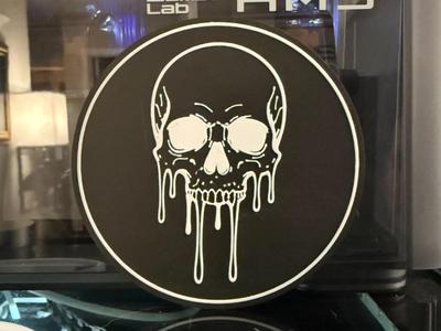 SKULL DRIPPING COASTER