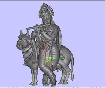 PENDANTS statue of lord ganesha on cow