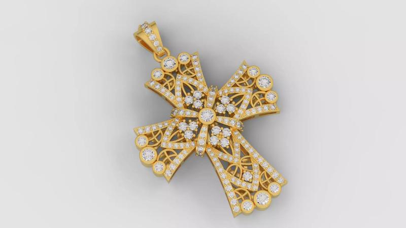 Diamond cross  3d print model A45