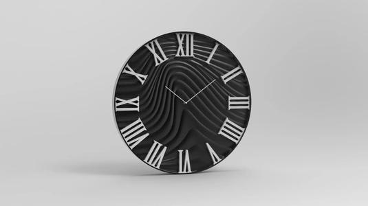 60 cm wall clock wavy model