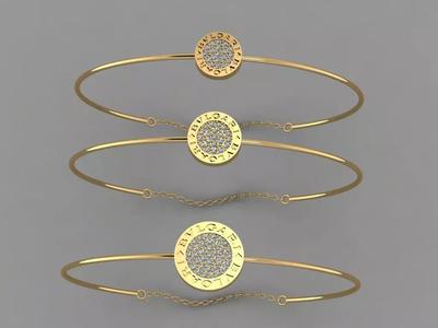 Gold Silver Bracelet 3d Printing model