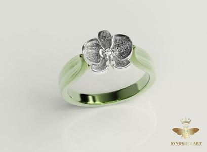 Orchid flower ring