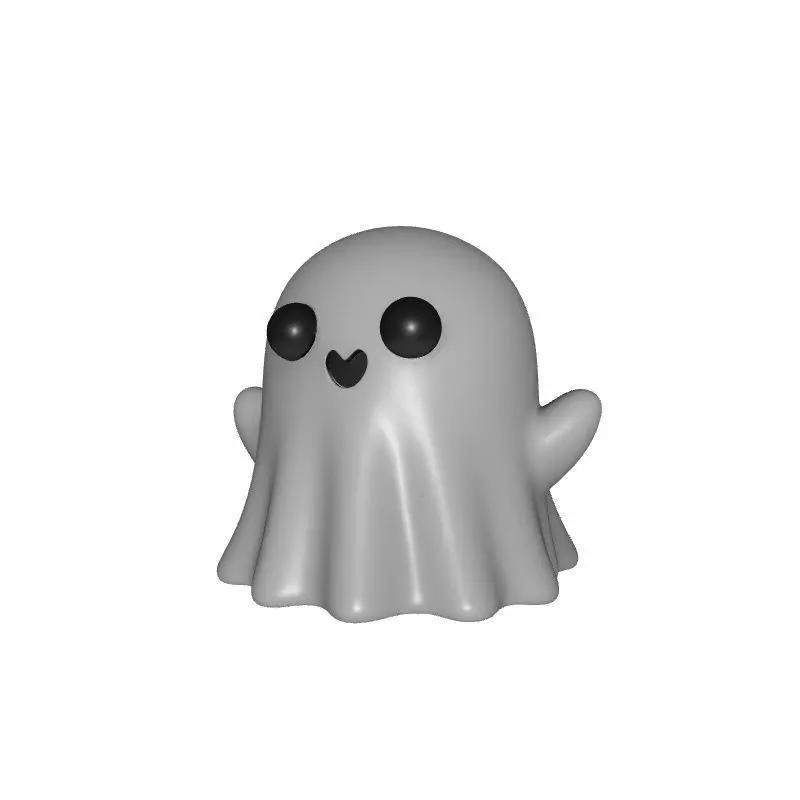 White Ghost Horror Halloween 3D Printed Spooky Decor Model
