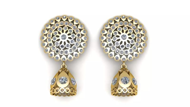 Diamond Earring for Women 3d Printable Model