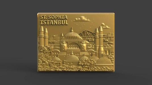 Hagia Sophia souvenir bas relief