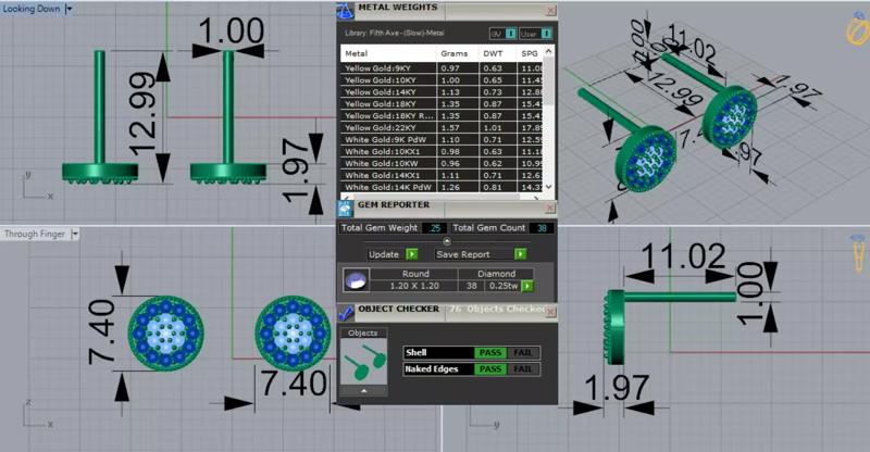 Yellow Gold Diamond and Sapphire Stud Earrings Model jr0123