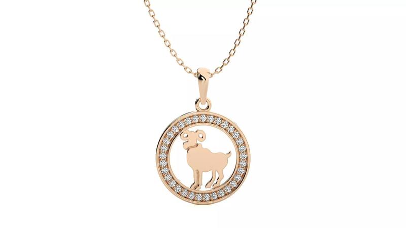 Aries Zodiac Pendant