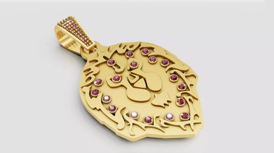 arabic pendant 3D printable model