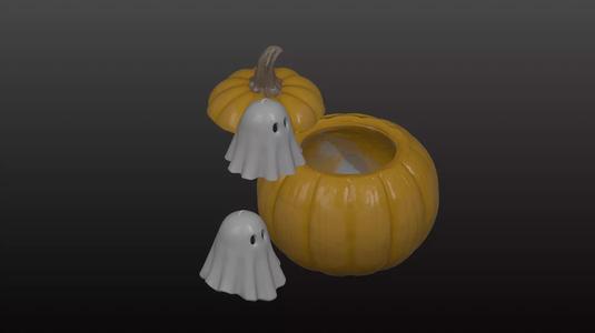 Flying Halloween ghost