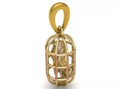 BIRD CAGE PENDANT 3D PRINTABLE MODEL