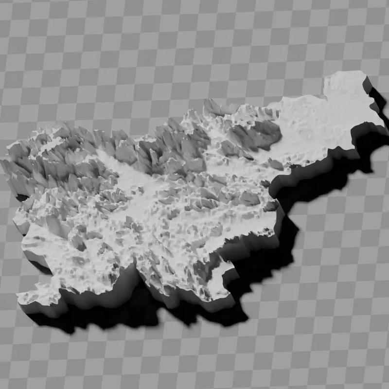 Slovenia terrain raised relief maps collection