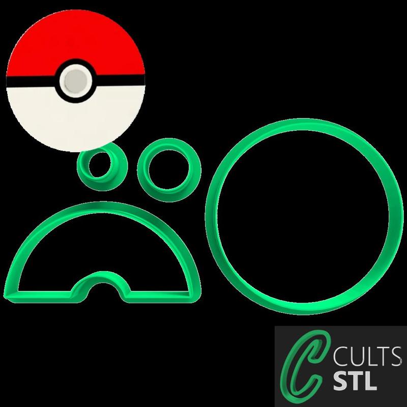 CORTADOR POKEBOLA - POKEMON 4,5cm