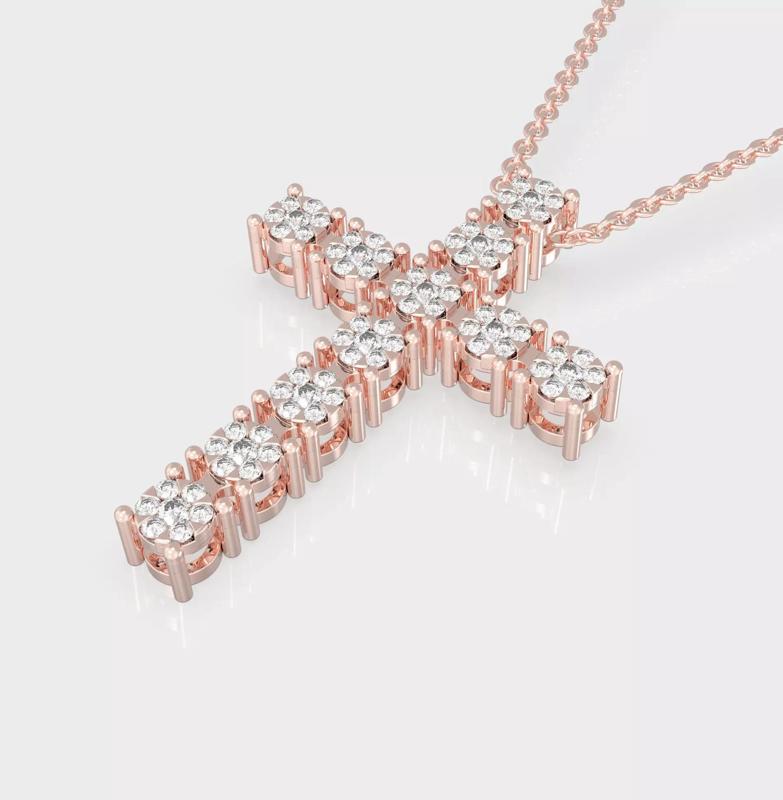 Fashion cross pendant  3dm file ready for printing stl format