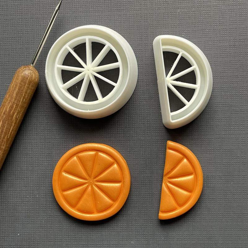 Orange slice combined stamp/cutter