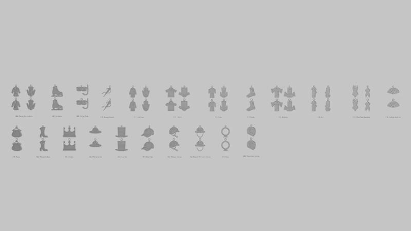 Clothes Pendants Fashion Uniforms and Accessories Collection