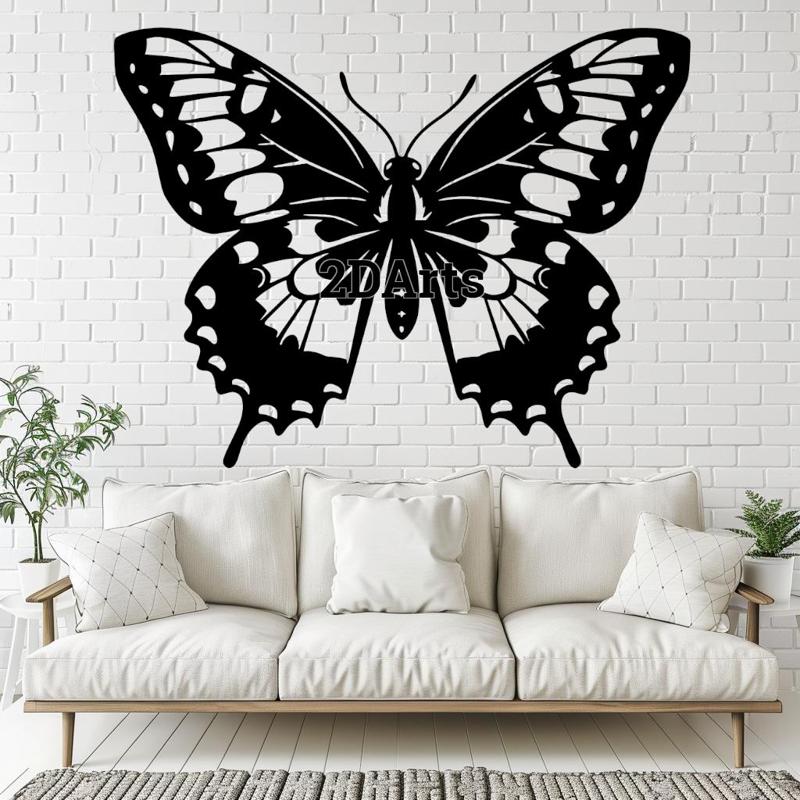 Butterfly 2D Wall Art/Window Art - Digital STL & SVG Files for 3D Printing and Laser Cutting