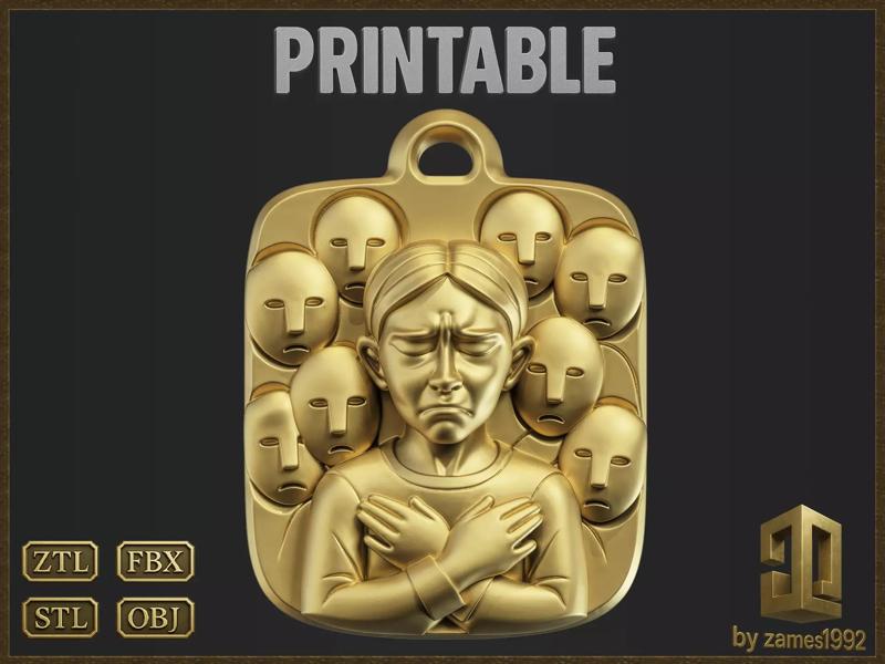 Crying Emotional Pendant