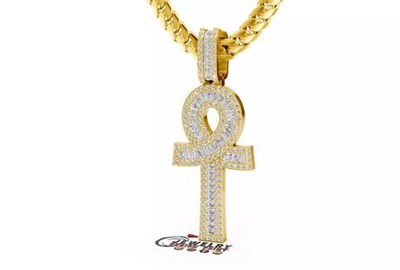 Custom Ankh Cross Pendant - Ankh Diamond Necklace